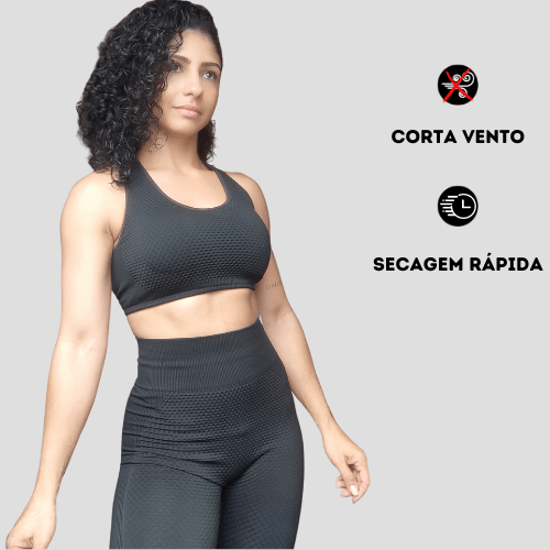 Conjunto top e legging de alta performance