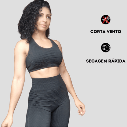 Conjunto top e legging de alta performance