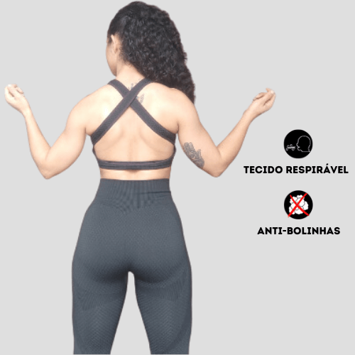 Conjunto top e legging de alta performance