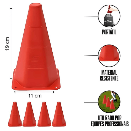 Kit para treino funcional - Cones, Pratos e Escada