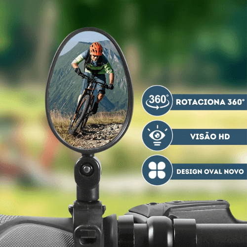 Retrovisor oval para bicicleta